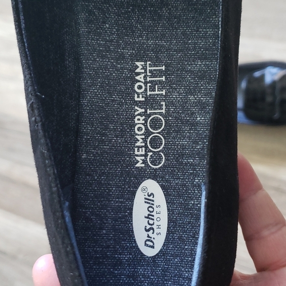 DR SHOALS WOMEN'S ECLIPSE MEMORY FOAM BLACK PATENT AND SUEDE LOAFERS SZ 7.5 - Picture 5 of 11